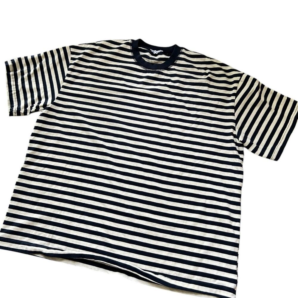 Zara Men's Oversized Striped Tee - Size M 🔥